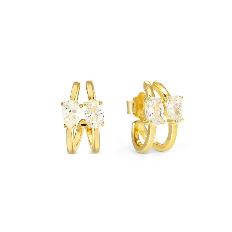 Nomination Yellow Gold Colour Wave Aurora Hoop Earrings