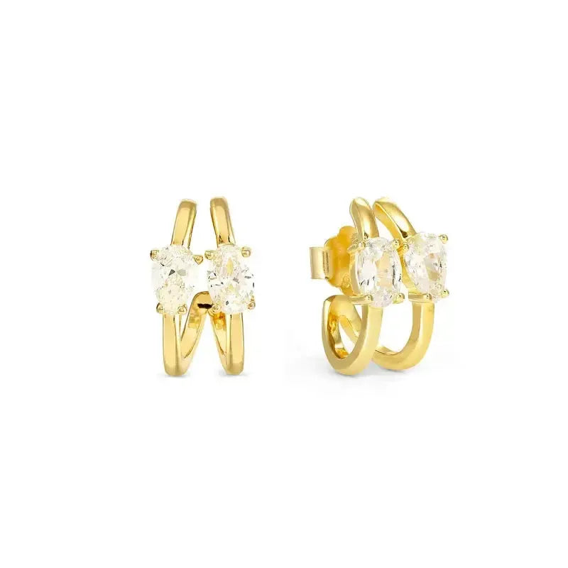 Nomination Yellow Gold Colour Wave Aurora Hoop Earrings