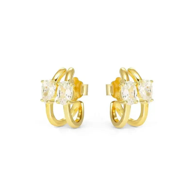 Nomination Yellow Gold Colour Wave Aurora Hoop Earrings