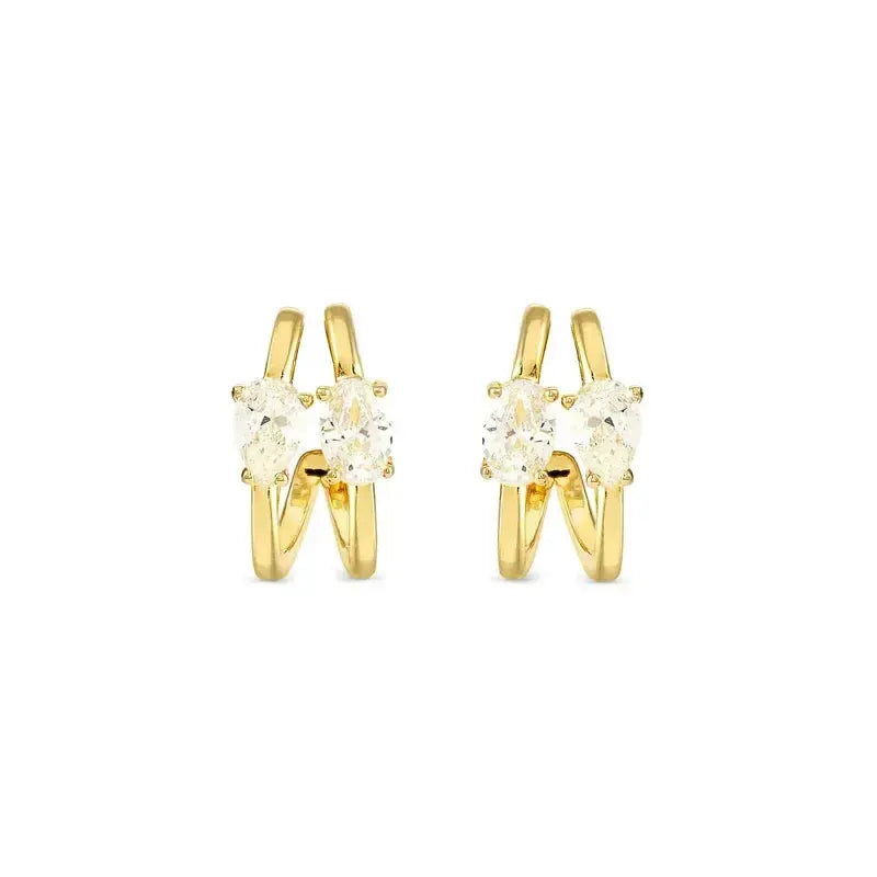 Nomination Yellow Gold Colour Wave Aurora Hoop Earrings
