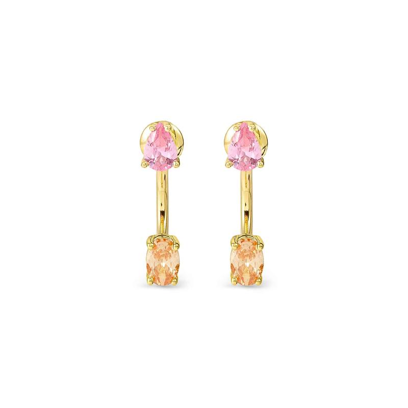 Nomination Yellow Gold Ear Jackets with Sparking Cubic Zirconia