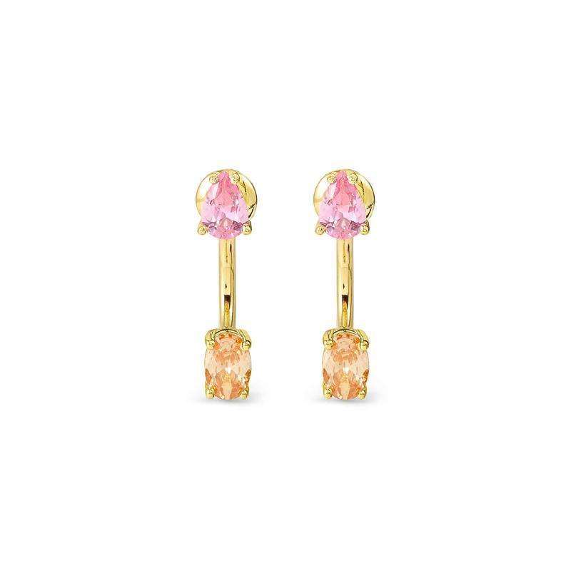 Nomination Yellow Gold Ear Jackets with Sparking Cubic Zirconia