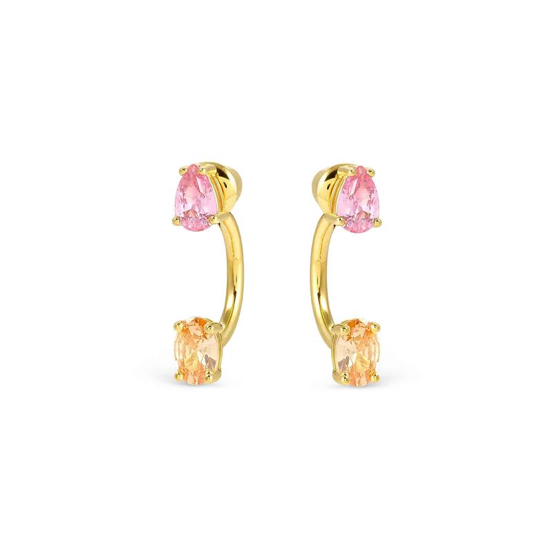 Nomination Yellow Gold Ear Jackets with Sparking Cubic Zirconia