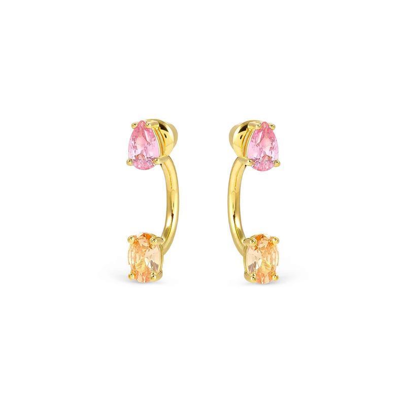 Nomination Yellow Gold Ear Jackets with Sparking Cubic Zirconia