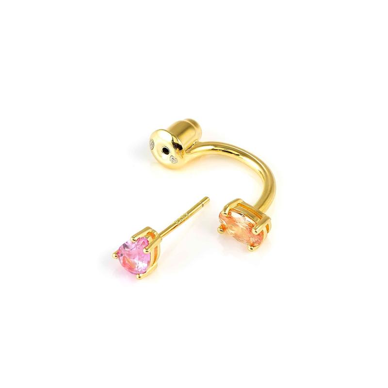 Nomination Yellow Gold Ear Jackets with Sparking Cubic Zirconia