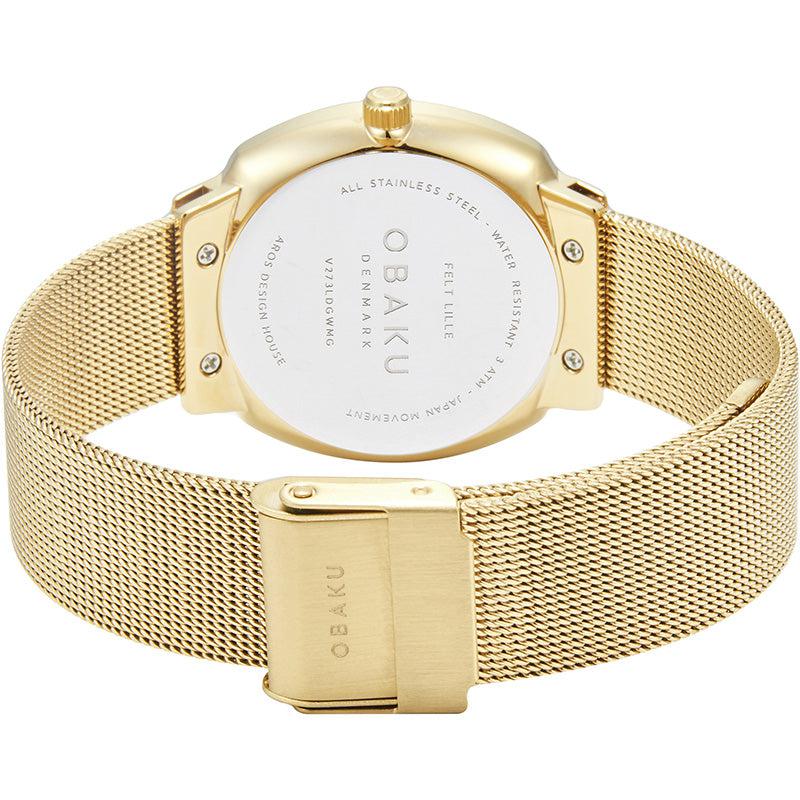 Obaku Felt Lille Gold 33mm Watch - V273LDGWMG