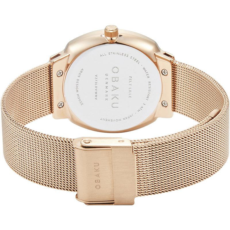 Obaku Felt Lille Rose Gold 33mm Watch - V273LDVWMV