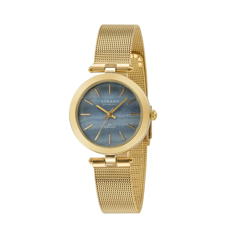 Obaku Manly - Black Dial Gold PVD Ladies Watch S756LXGBMG