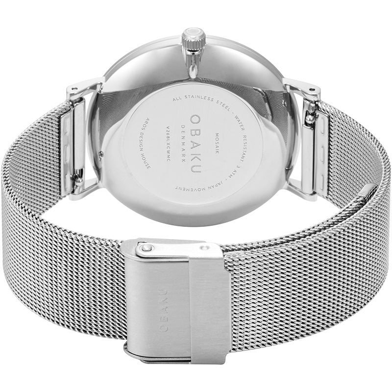 Obaku Mosaik Steel White 37mm Watch - V268LXCWMC
