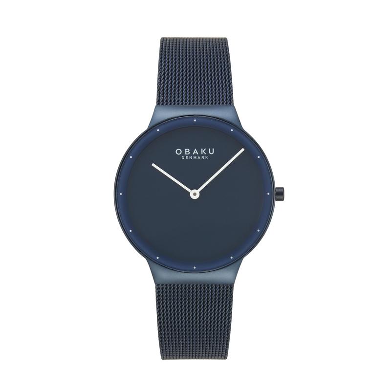 Obaku Net Lille Marine - Blue Dial Stainless Steel Ladies Watch V307LXLLML