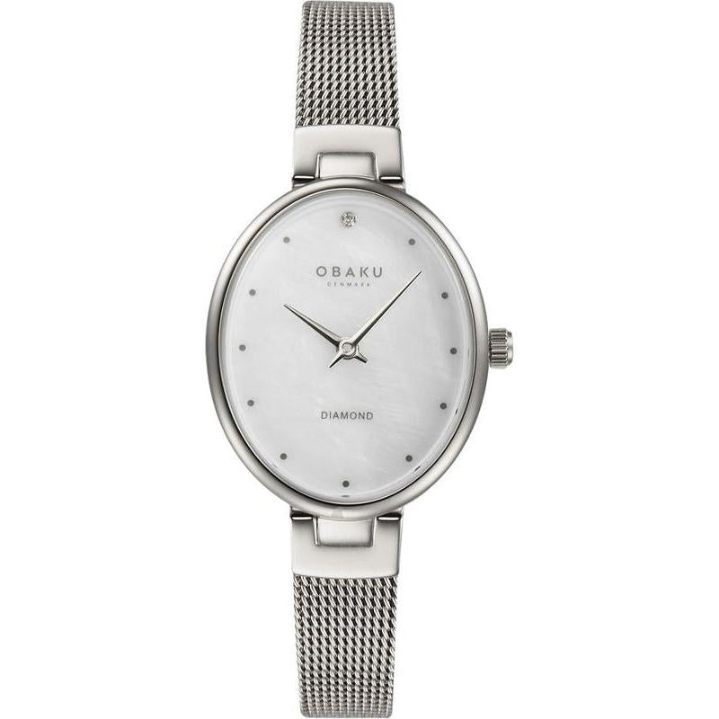 Obaku Oval Diamond 32mm Women's Watch