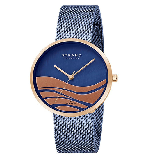 Obaku Strand Wave Ocean Blue 35mm Watch - S700LXVLML-DW