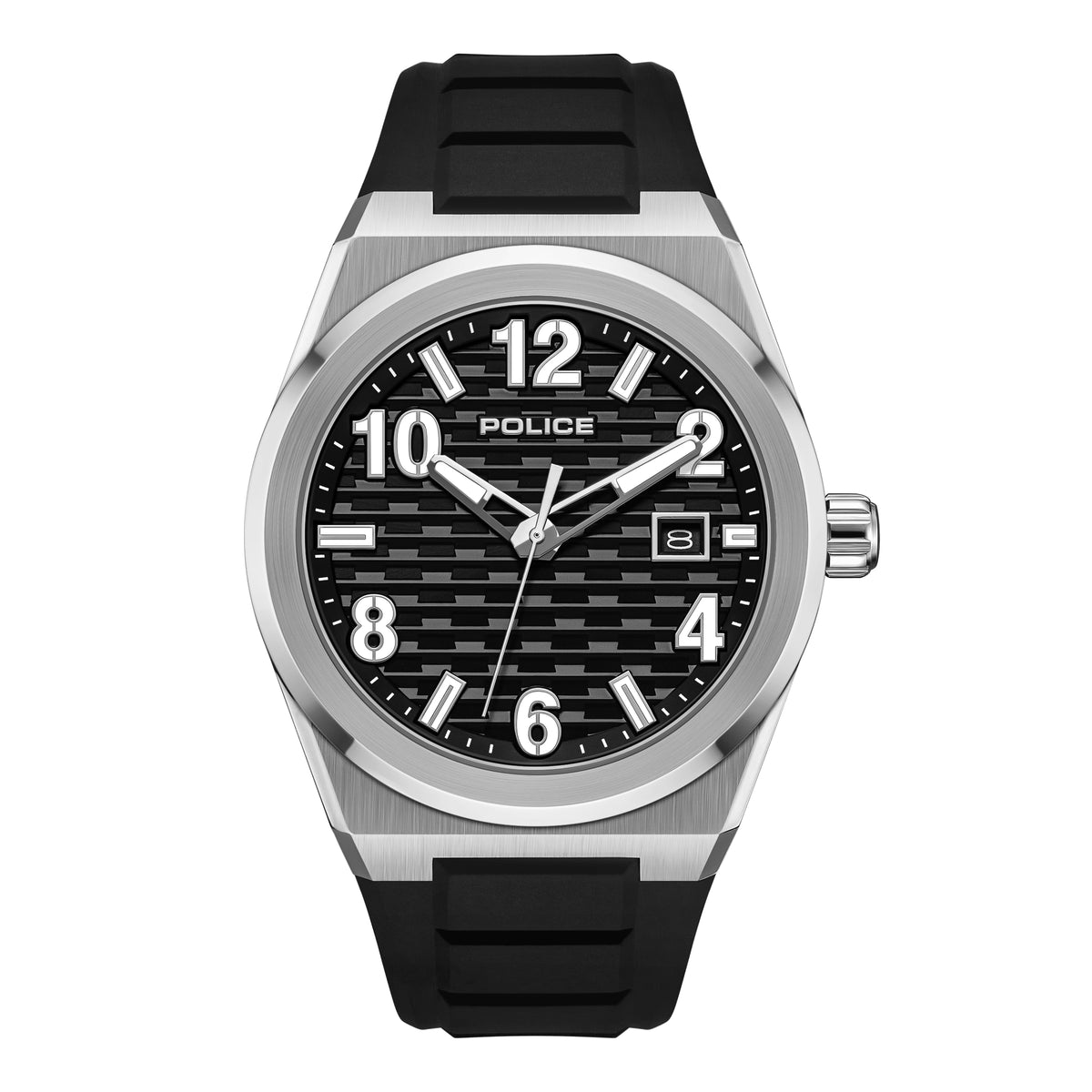 Police Preike Black Dial Silver Men's Watch