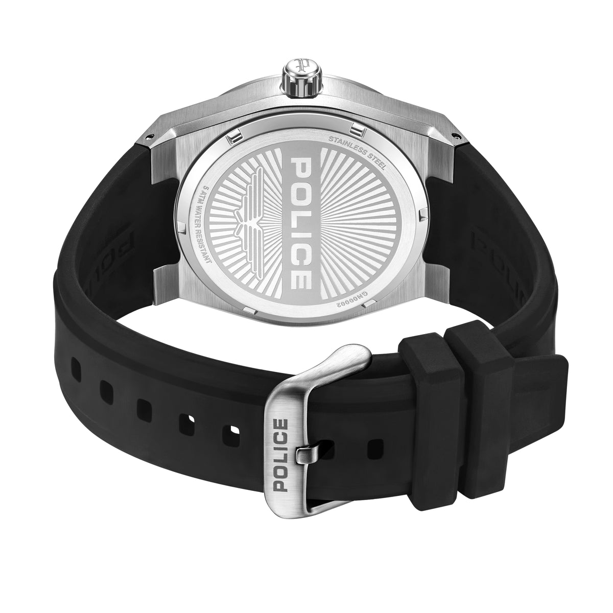 Police Preike Black Dial Silver Men's Watch