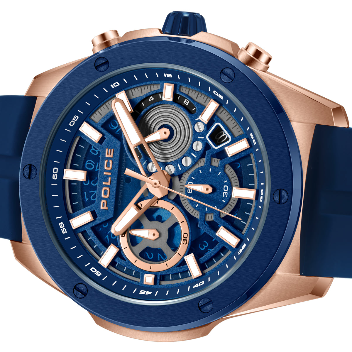 Police Warren Blue Dial Men's Watch