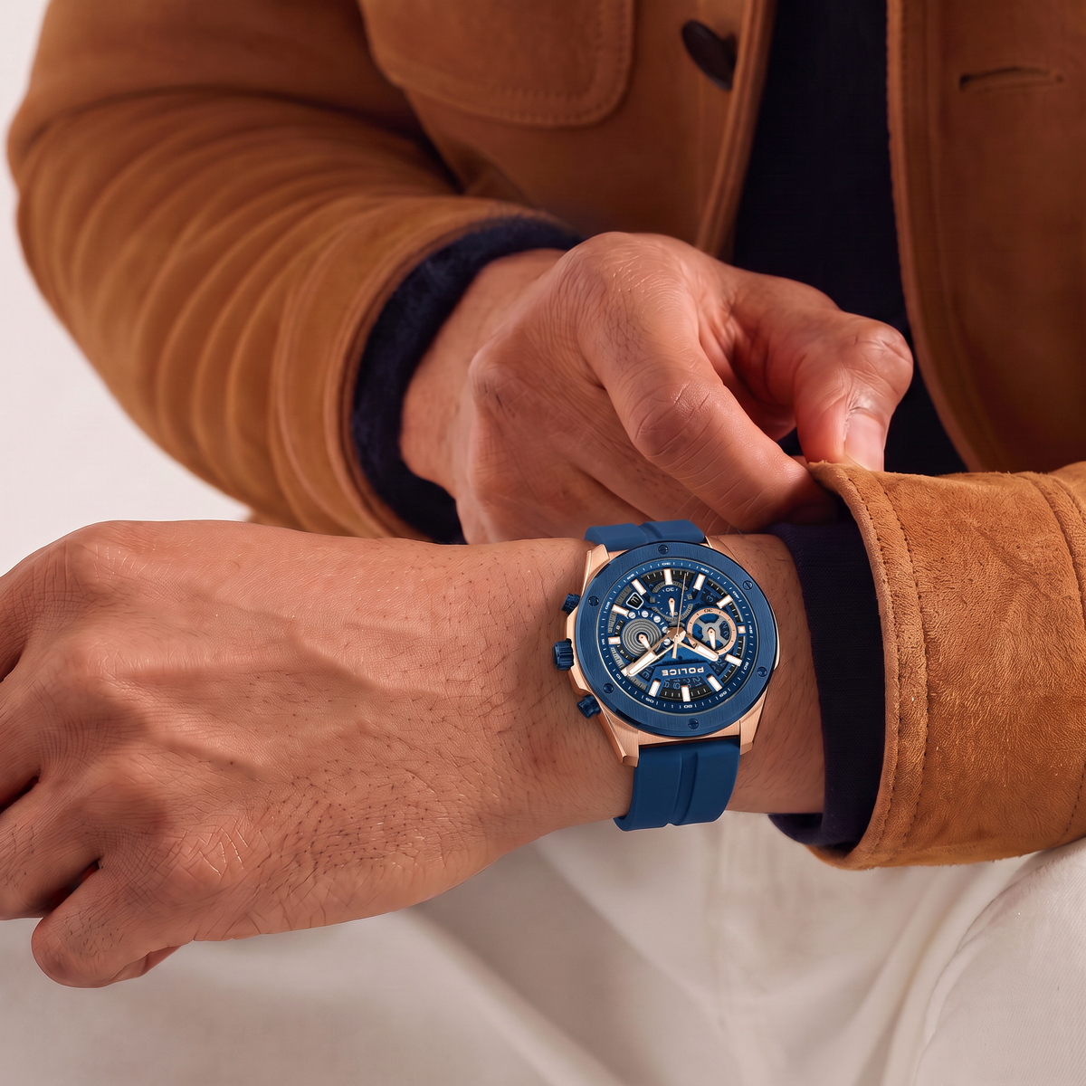 Police Warren Blue Dial Men's Watch