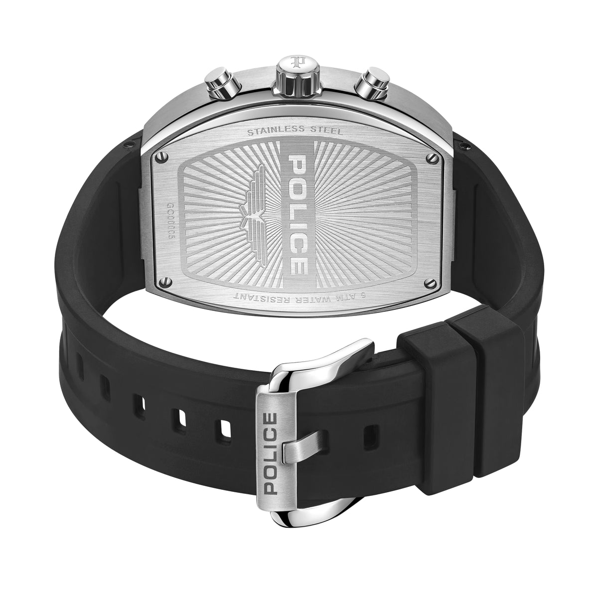 Police Meidan Black Dial Silver Men's Watch