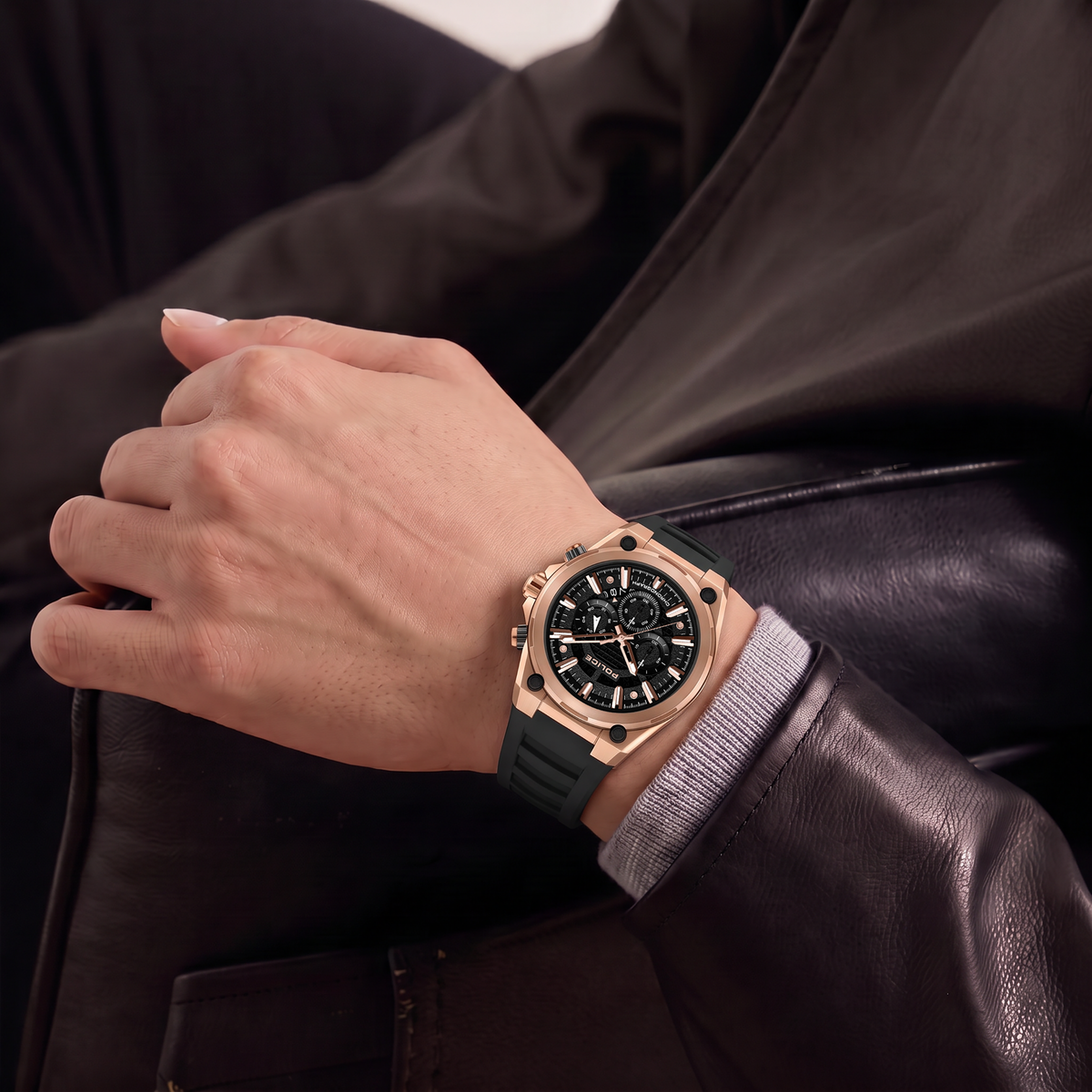 Police Uros Black Dial Men's Watch