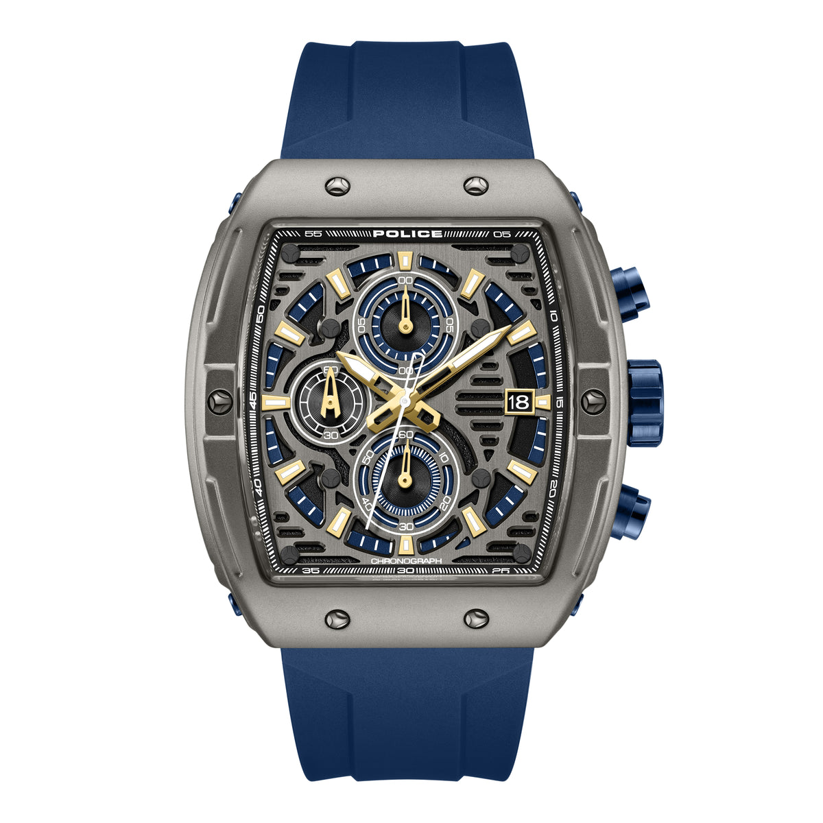 Police Connector Rebel Grey Dial Men's Watch