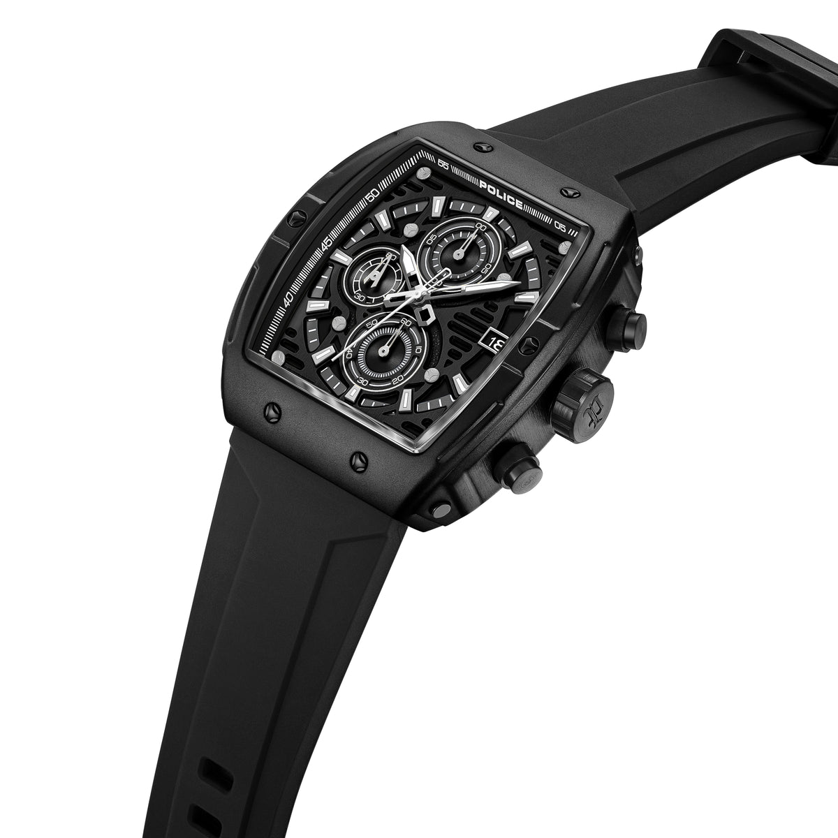 Police Connector Rebel Black Dial Men's Watch