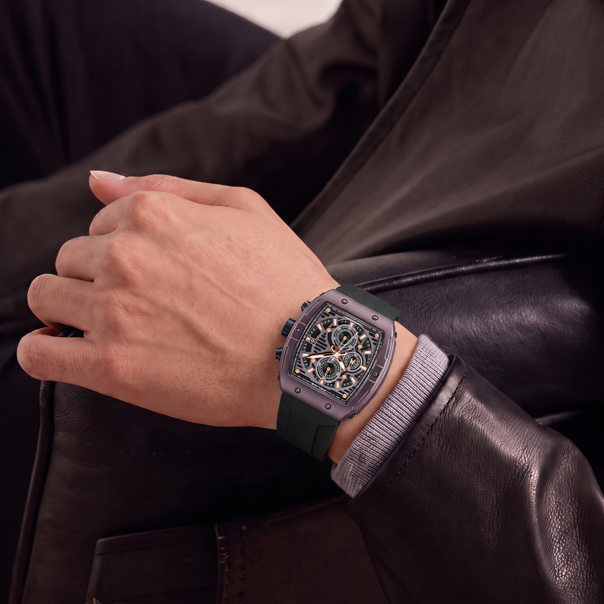 Police Connector Rebel Brown Dial Men's Watch