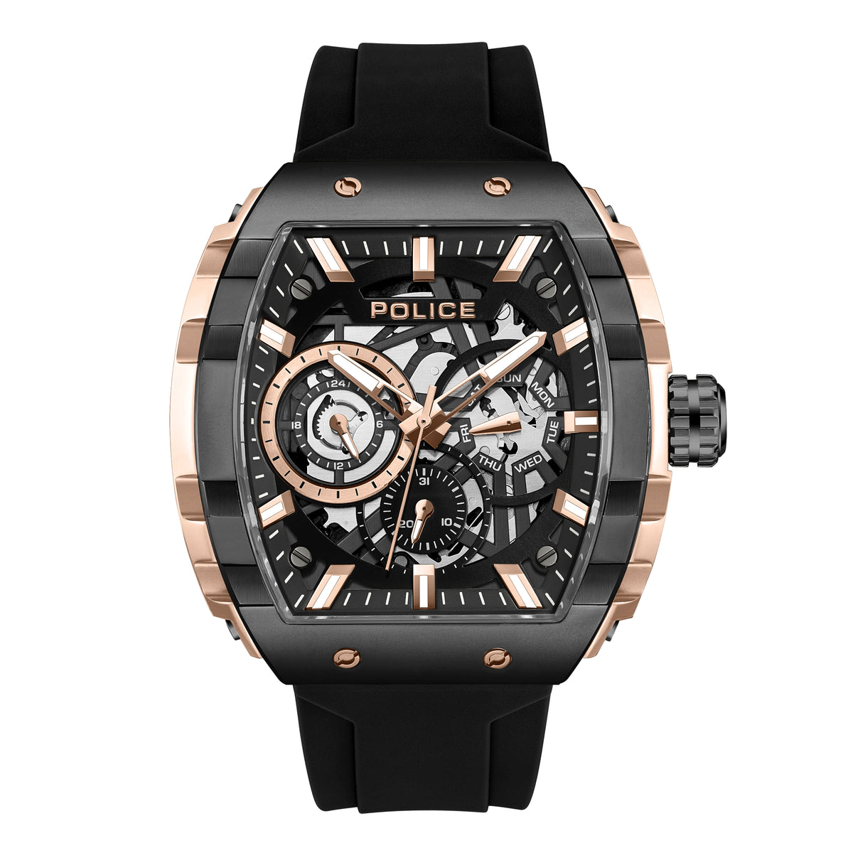 Police Flash Black Dial Men's Watch