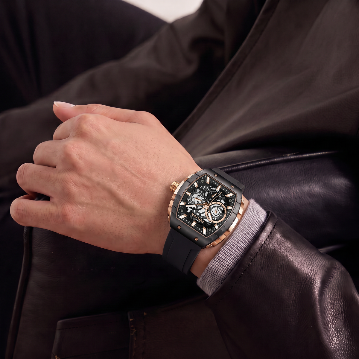 Police Flash Black Dial Men's Watch