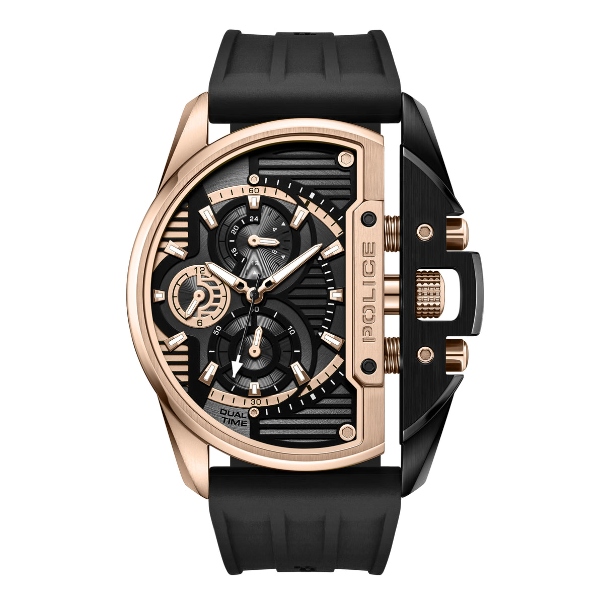 Police Daintree Black Dial Rose Gold Men's Watch
