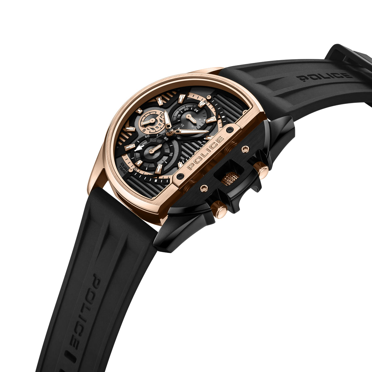 Police Daintree Black Dial Rose Gold Men's Watch