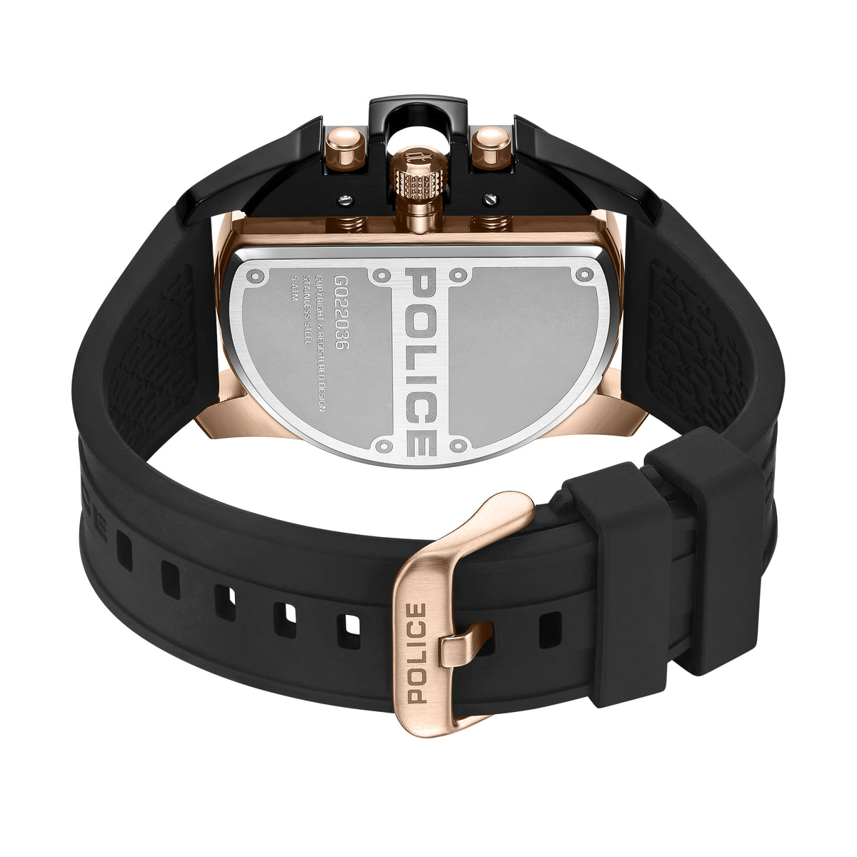 Police Daintree Black Dial Rose Gold Men's Watch
