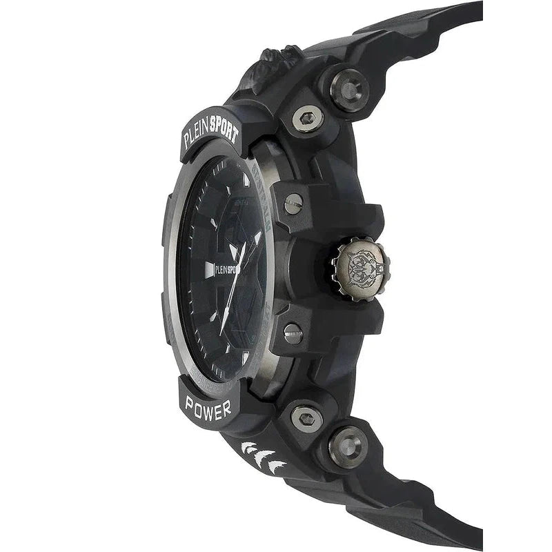 Plein Sport Combat Black Analog-Digital Watch 50mm