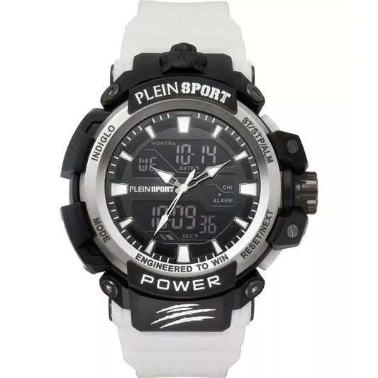 Plein Sport Combat White-Black Analog-Digital Watch 50mm
