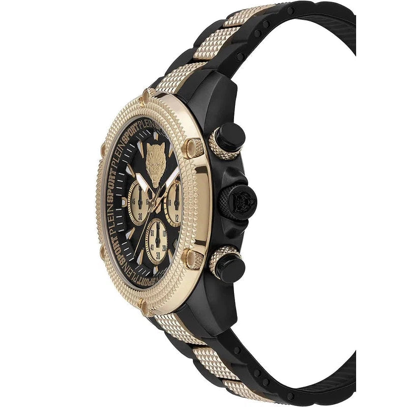 Plein Sport Hurricane Gold Chronograph Watch 44mm