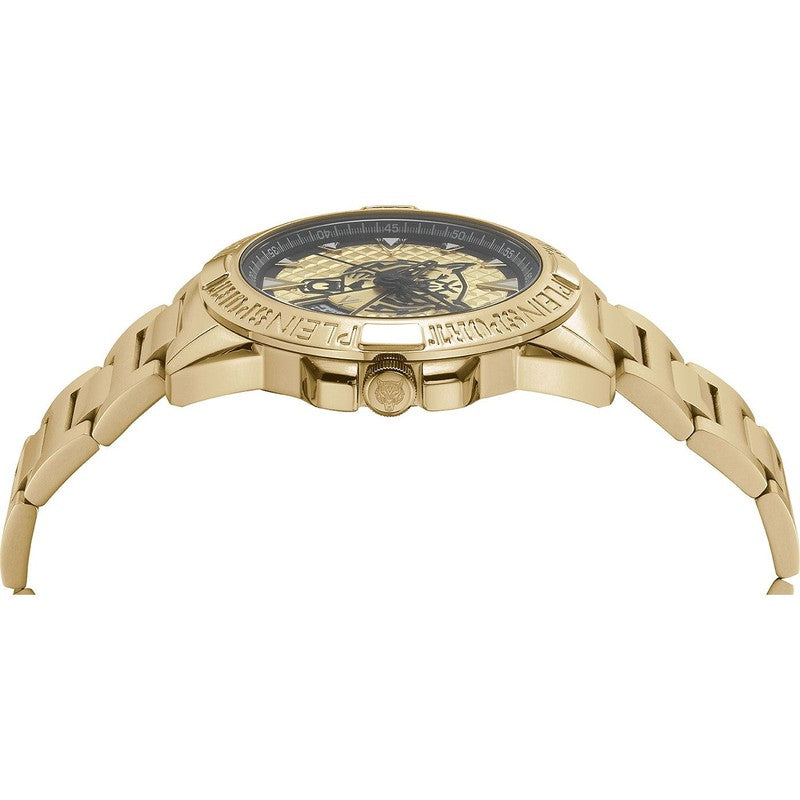 Plein Sport Touchdown Gold Analog Watch 44mm