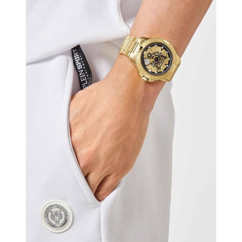Plein Sport Touchdown Gold Analog Watch 44mm