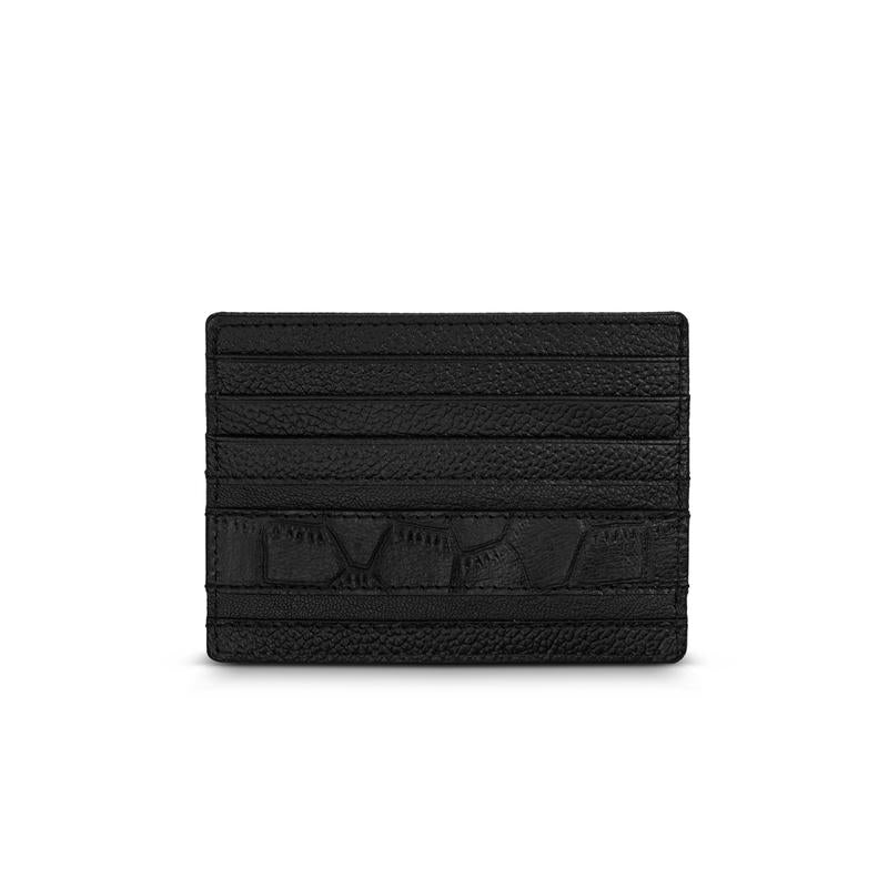 Police Black Weave Card Holder
