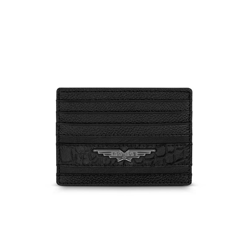 Police Black Weave Card Holder