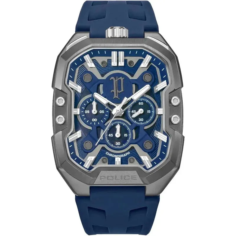 Police Bullhead Blue Dial Men's Watch