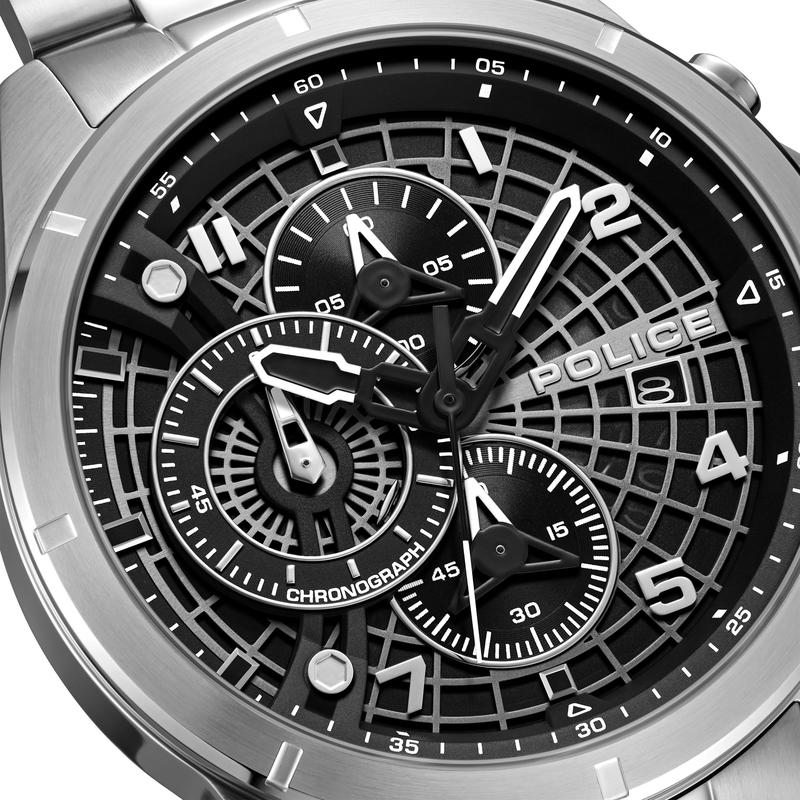 Police Cipher Black Dial Men's Watch