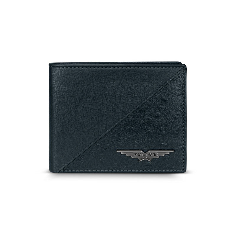 Police Croc Navy Leather Wallet