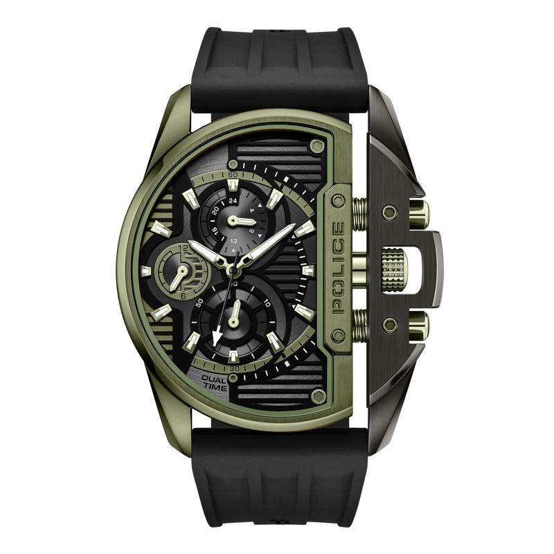 Police Daintree Black Dial Green Men's Watch