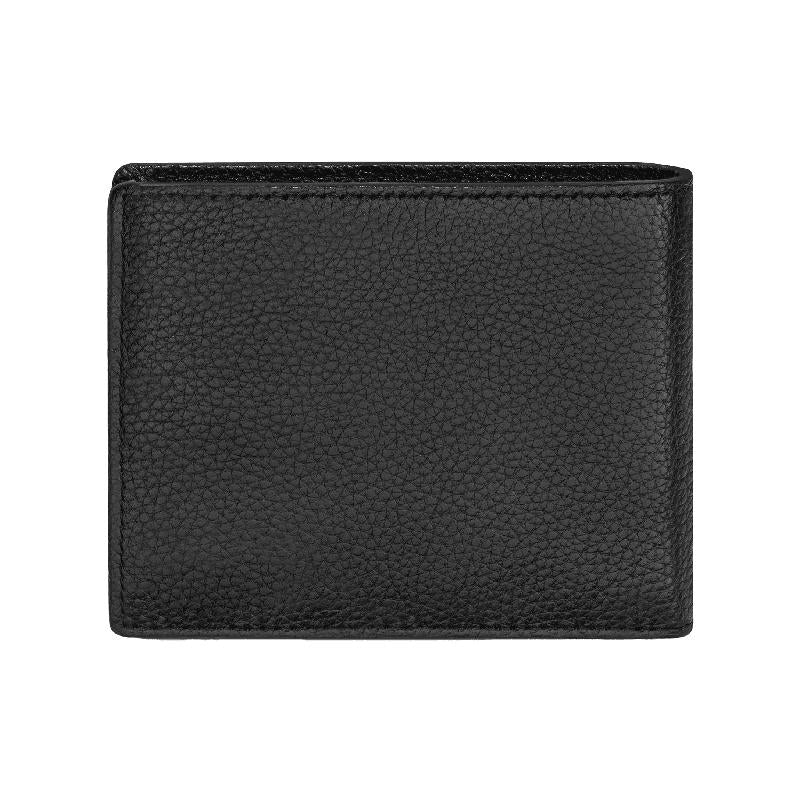 Police Drum Coin Black Leather Wallet