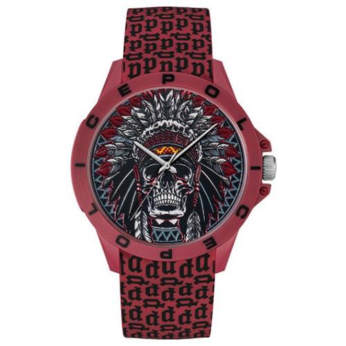 Police Gents Wing Sketch Red Silicone with Screen Print