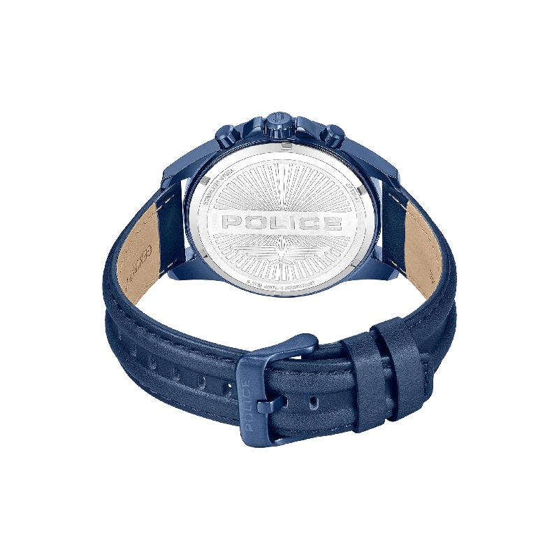 Police Malawi Men's Multifunction Blue Honeycomb Dial Watch