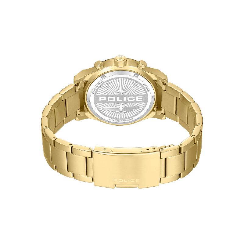 Police Men's Knotty Multifunction Gold-Plated Steel Watch