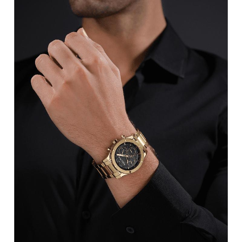 Police Men's Knotty Multifunction Gold-Plated Steel Watch