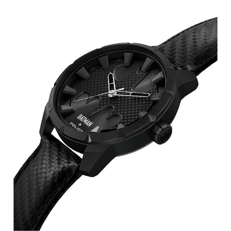 Police Men's The Bat Limited Edition Black Batman Carbon Fiber Watch