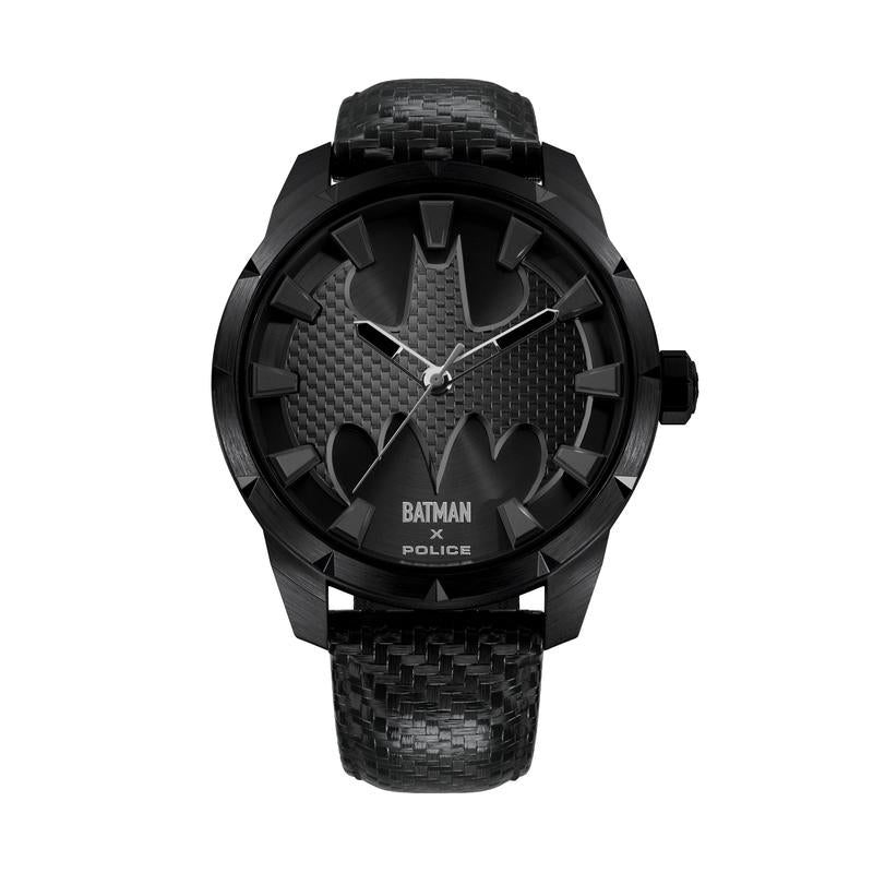 Police Men's The Bat Limited Edition Black Batman Carbon Fiber Watch