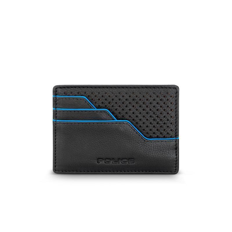Police Poise Black Leather Card Holder