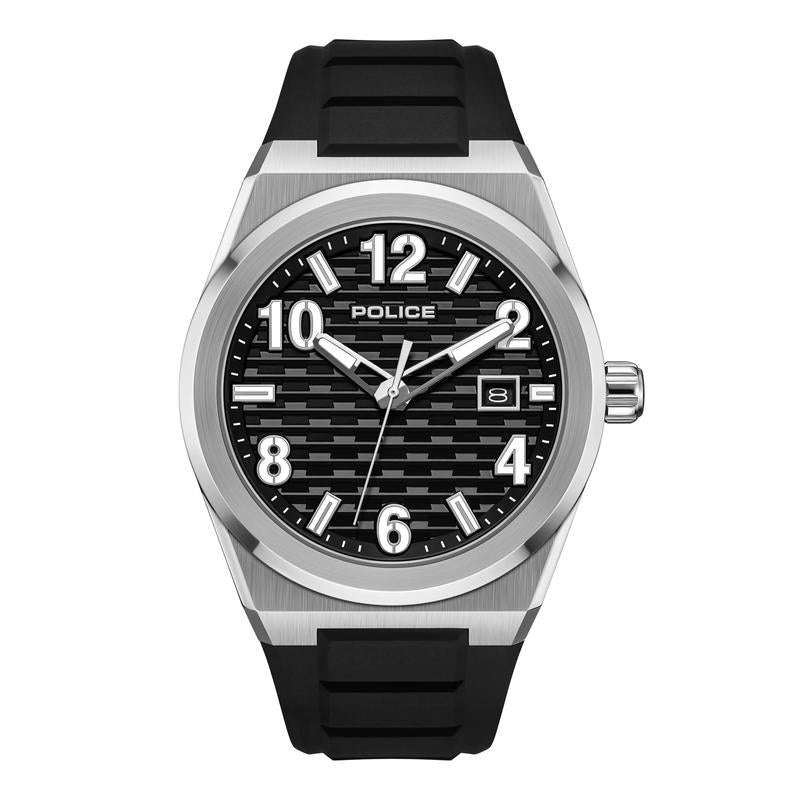 Police Preike Black Dial Silver Men's Watch
